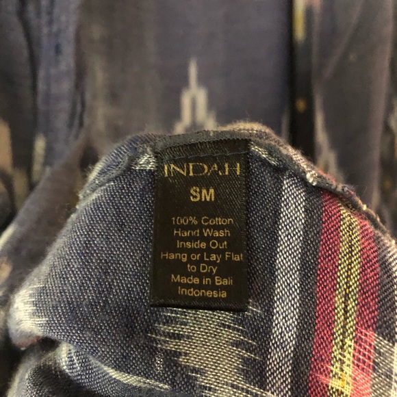 Indah bohemian print button up blouse/top - Picture 3 of 4